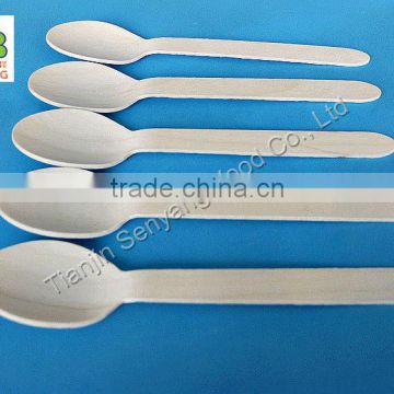 stainless steel birch wooden table food knife fork spoon