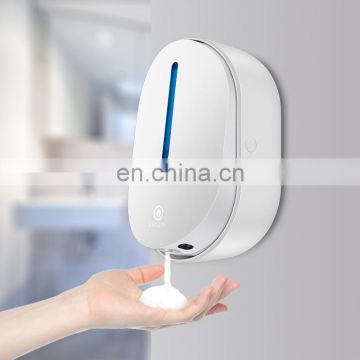 White foam soap liquid hand sanitizer dispenser