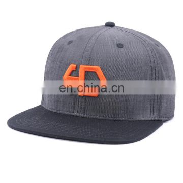 Customize jean fabric snapback cap hat 6 panel denim snapback cap custom logo cap