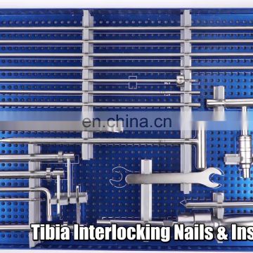 China Manufacture Tibia Interlocking Nails Instrument Set Orthopedic Surgical Intramedullary Nails Instruments