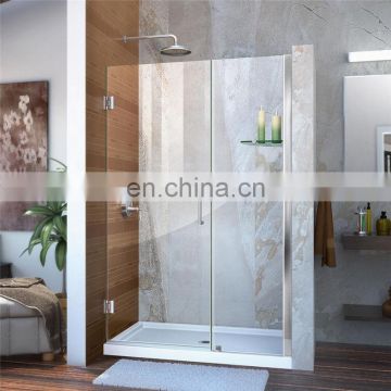 High Quality Tempered Flat Glass For Hinged Glass Shower Door Factory Price