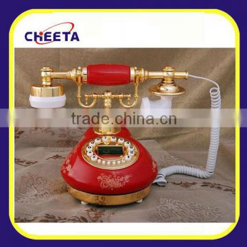 good luck analog telephone china red