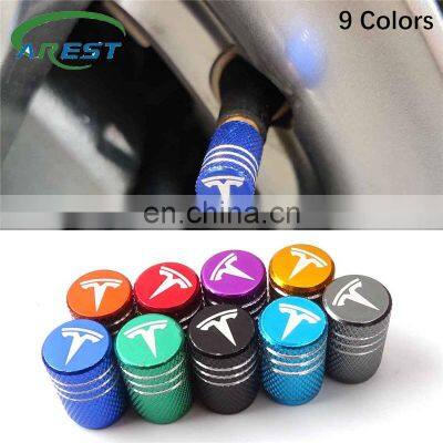 For Tesla Model S Model X Model 3 High Quality Aluminum Alloy Car Tire Wheel Valve Cap Cover Logo Valve Mouth Styling Accessorie