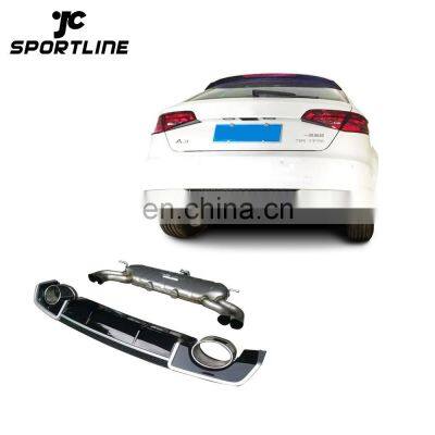 S3 Look Rear Diffuser with tail exhaust for Audi A3 8V sportback 13-16