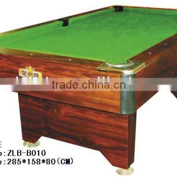 Solid wooden billiard table with 100% natural slate