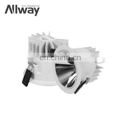 ALLWAY Factory Direct Sale Price Office Recessed Aluminum Smd Ceiling Round Led Downlight
