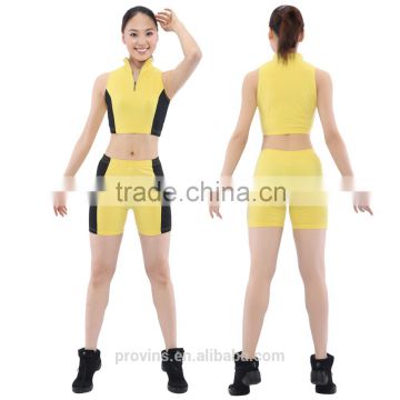 Women Zipper Fitness Gym Suit Wear