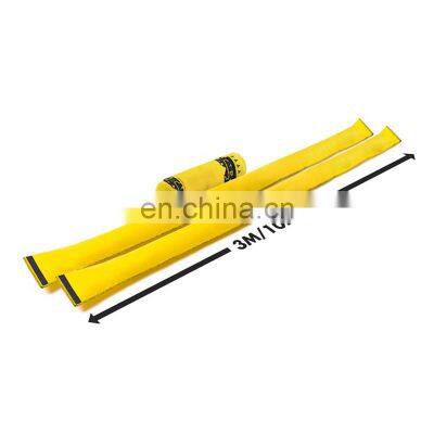 Portable anti flood temporary self inflating flood barrier bags