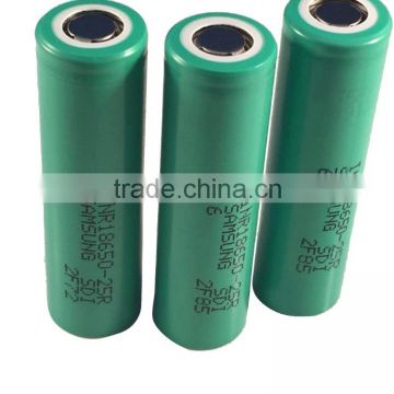 Wholesale samsung 18650-25r rechargeable li-ion battery for led camping lantern