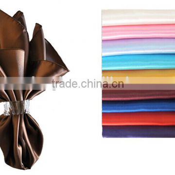 wholesale chocolate satin napkin for various events