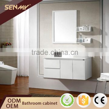 China Supplier Wall-Mounted White Oak Wood Bathroom Vanity Cabinet with Mirror                        
                                                Quality Choice