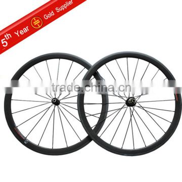 Miracle carbon wheels tubular 38mm 700C rims 3K-clear coating road wheelsets MT-38T