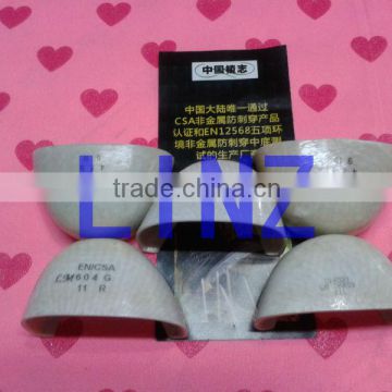 The newest design of fiberglass toe cap for safety mailitary shoes
