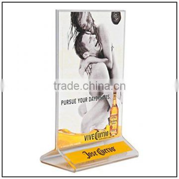 Clear Acrylic Upright Sign Holder 4x6 Inches Table Menu Card Display Stand