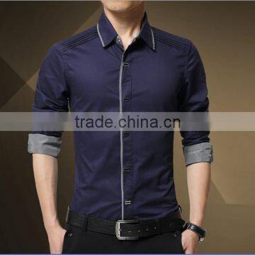 Factory custom cotton latest formal shirt designs for men 2016