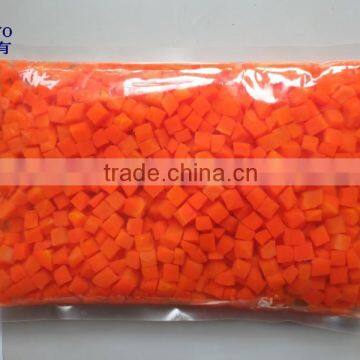 salty carrot dices in bags