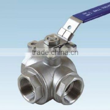 THREE-WAY BALL VALVE WITH DIRECT MOUNTING PAD