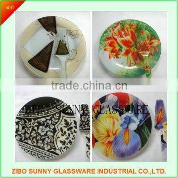 Decorative Round Clear Glass Plates