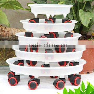 Movable Plastic flower pot tray