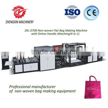 Good sales non-woven flat bag and handle bag making machine with high quality