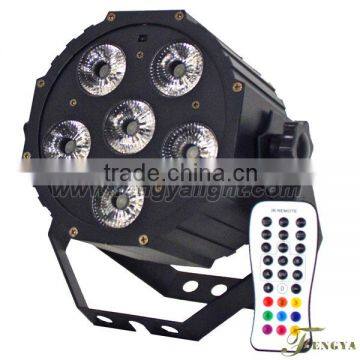infrared ray led flat par can 6x12w rgbwa 5 in 1 stage light