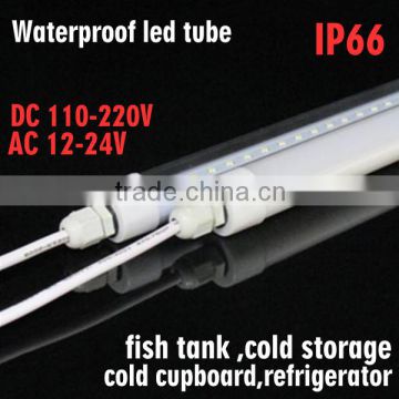Led tube DC12-24V 2ft 3ft 4ft ip67 t8 led waterproofs light for hot sale