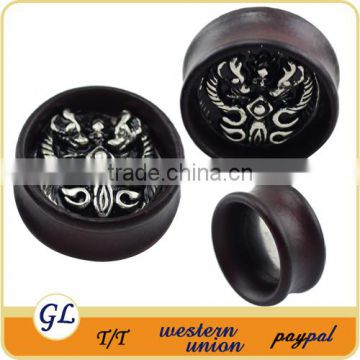 TP04236 Wholesale dragon piercing wood ear plug body piercing jewelry