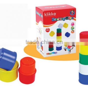 kids cheap colorful ABS plastic satcking cups