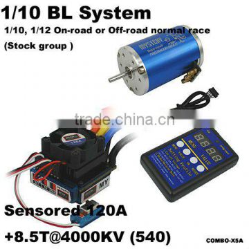 Mystery 1/10 BL System (Sensored) 1/10, 1/12 On-road or Off-road normal race (Stock group) HL-SS120A+8.5T@4000KV (HL540-3650) RC