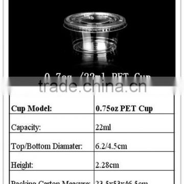 0.75oz PET portion cup/sauce cup/pot/glass cup/plastic cup