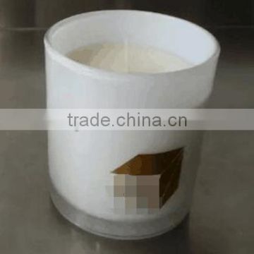scented soy candle in glass