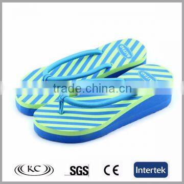 low price fashion blue outdoor flip flops wedge