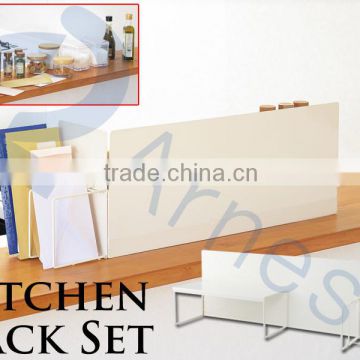 Japanese households tools products kitchenware kitchen sink steel storage spice racks holders set 76414