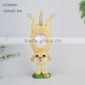 resin dog shap clock for sale