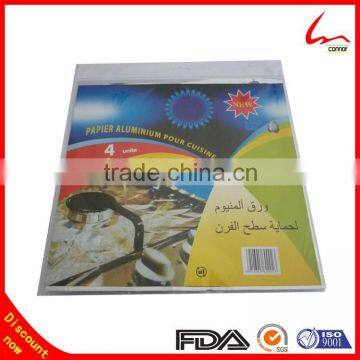 10 3/5" x 10 3/5" Disposable Square Aluminum Foil Gas Stove Protecter