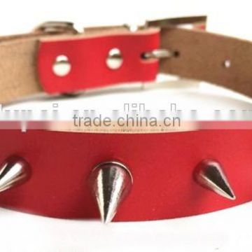 fashion design cow leather dog chains dog choke chain