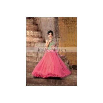 Benevolence Hot Pink Net Lehenga Choli/buy designer lehengas online