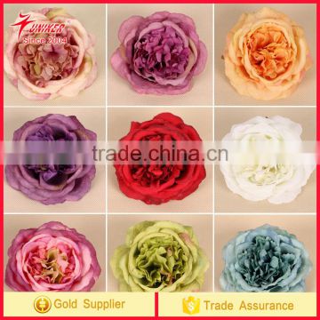 High Quality Oil Paint Rose head Flower Artificial silk flower