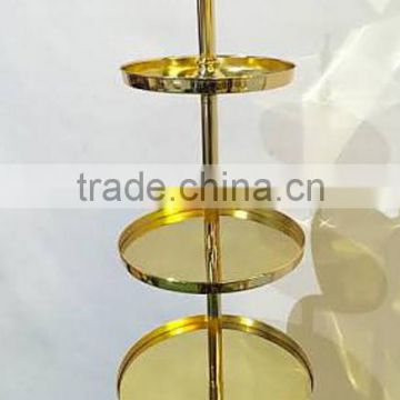 gold plated 3 tier cake stand