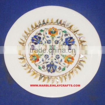 Indian Marble Inlay Plate