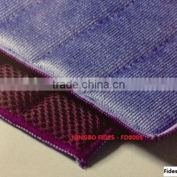 car cleaning microfiber pad with polyester mesh