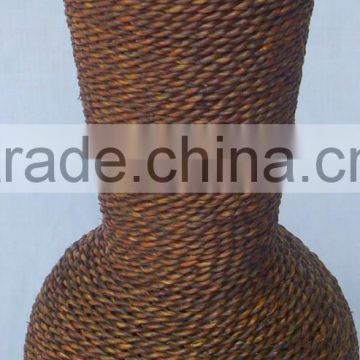 Handmade rope with bamboo flower vase home deco vase