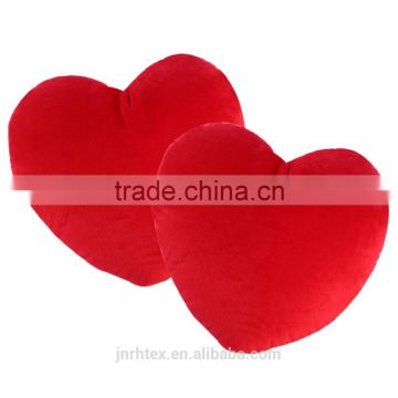Custom red heart-shaped lovely pillow with no design