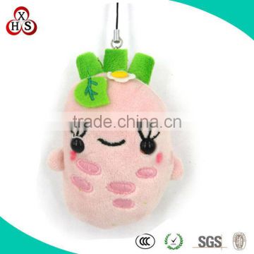 Top Selling 2014 China Of Mini Plush Stuffed Fruit Keychain