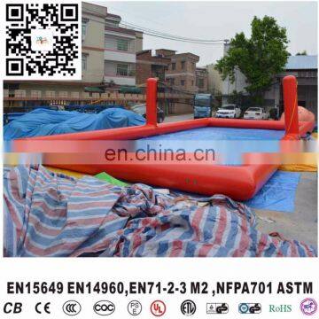Hot Sale Inflatable Water Voolleyball Court Soap football field beach volleyball pitch