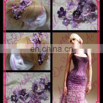 Aidocrystal fashion classic purple women hair clips headwear hairpiece bridal hair accessories