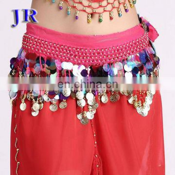 Cheap sequins belly dance hip scarf for women Y-2009#