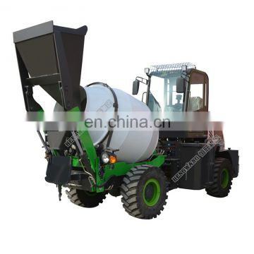 Hydraulic concrete cement mixer truck with pump for 2.4cbm capacity