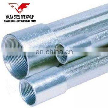 BSP threaded ends BS1387 heavy thickness 65mm diameter gi pipe price per kg