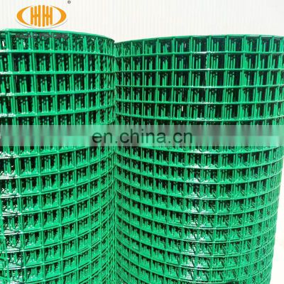 Best price 1.5x18m  3x3cm  1.6mm green pvc coated welded wire mesh rolls for sale
